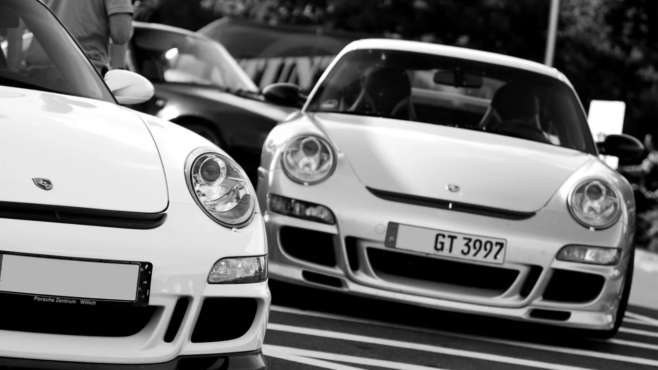 911, асфальт, gt3, чб, porche, белые, rs