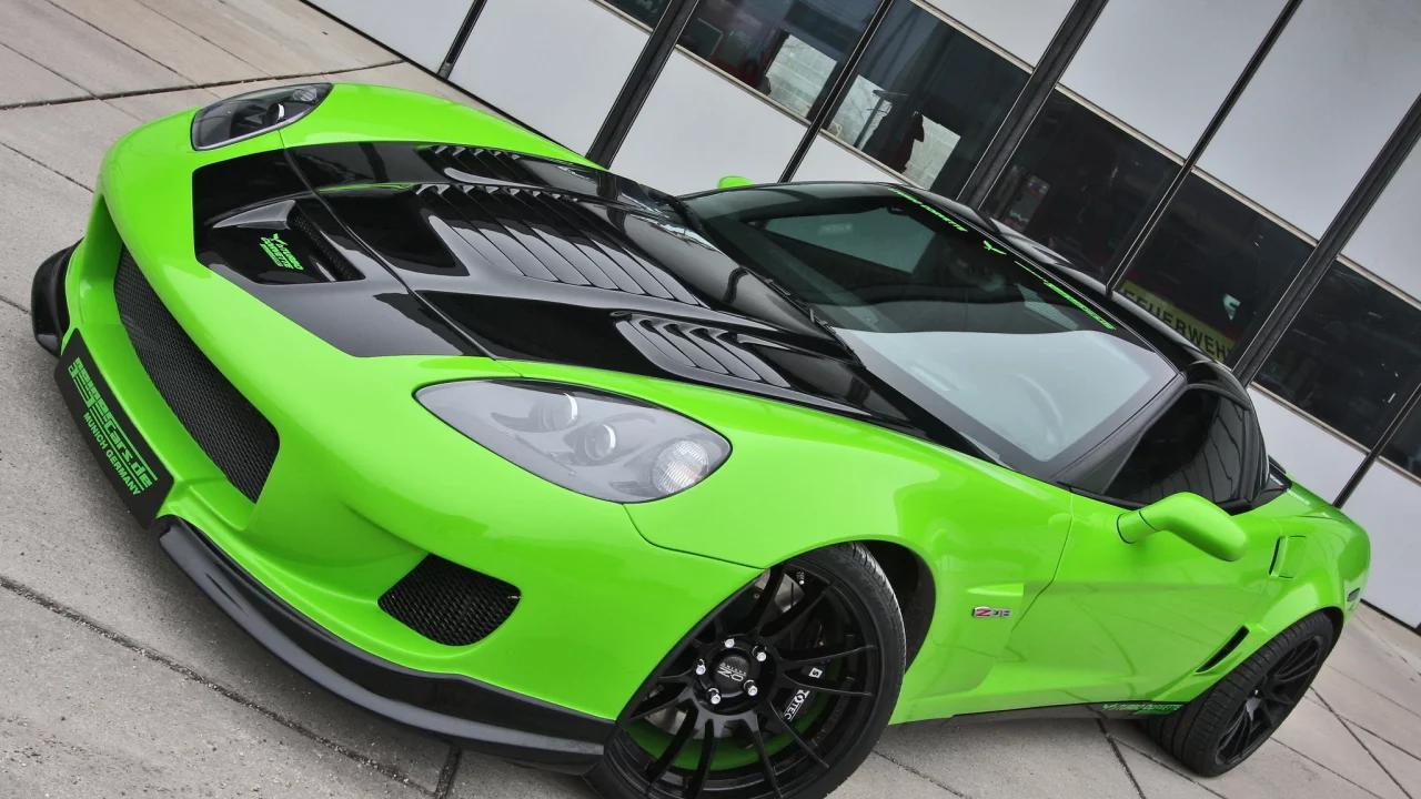 зелёный, z06, geiger, (c6), chevrolet, green, corvette, корвет, шевроле