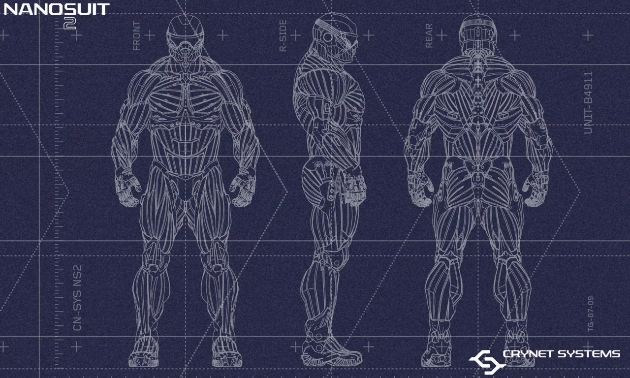 nanosuit, нанокостюм, чертёж, crysis 2