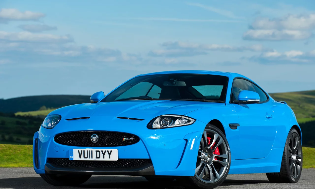jaguar, облака, суперкар, небо, голубой, xkr-s, ягуар