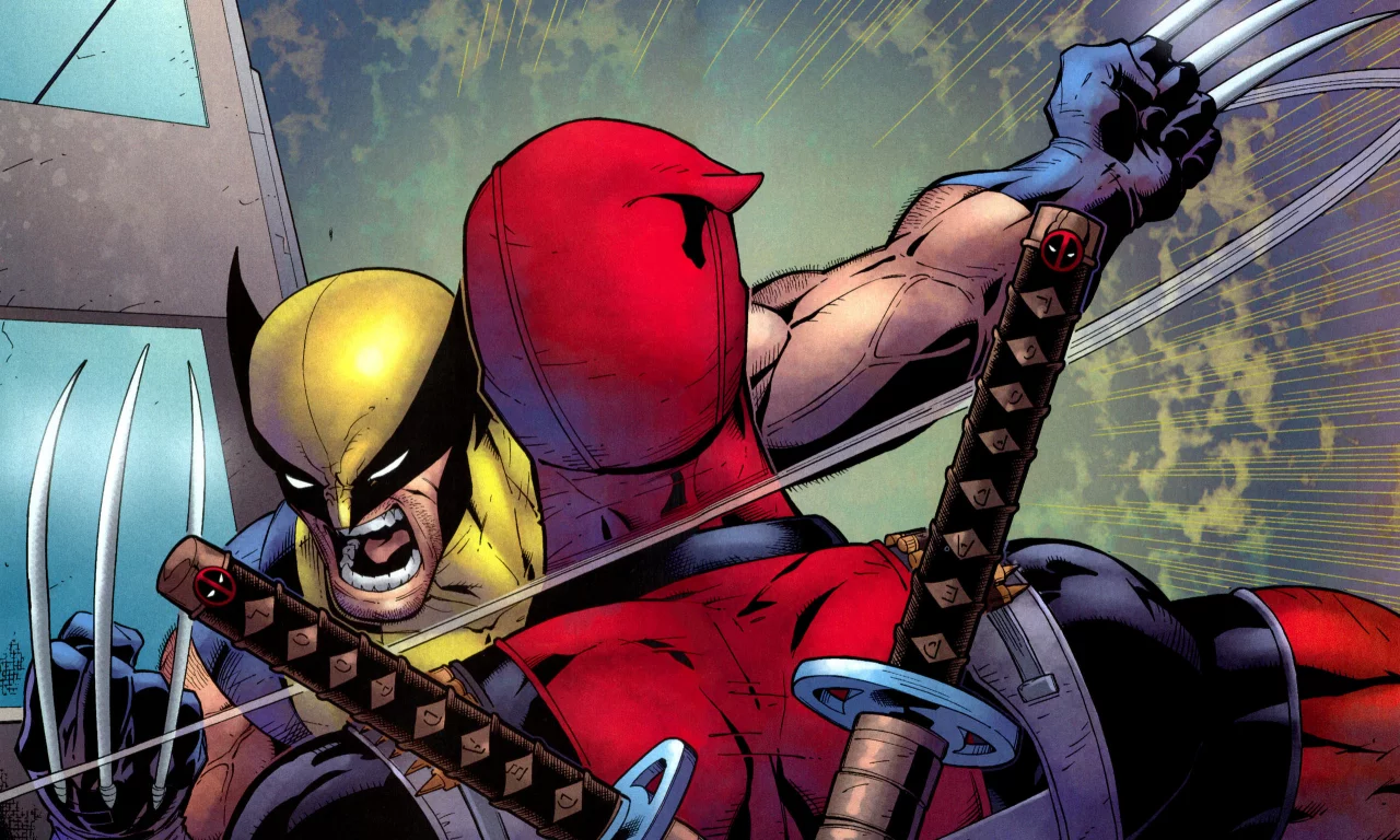 marvel, гнев, comics, росомаха, x men, wolverine, комикс, сабли, gun, heroes, deadpool, ninja, бой