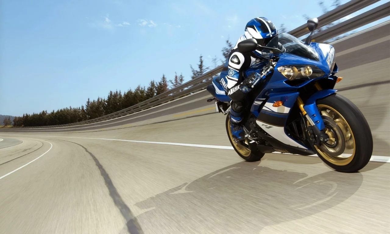 yzf-r1, ямаха, трек, мотоциклист, скорость, yamaha