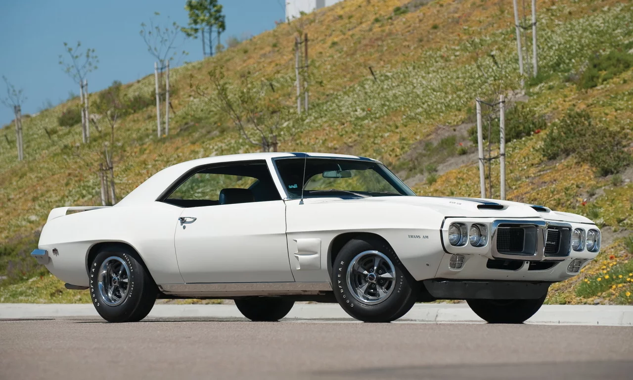 firebird, pontiac, 1969, белый, trans am, мощь