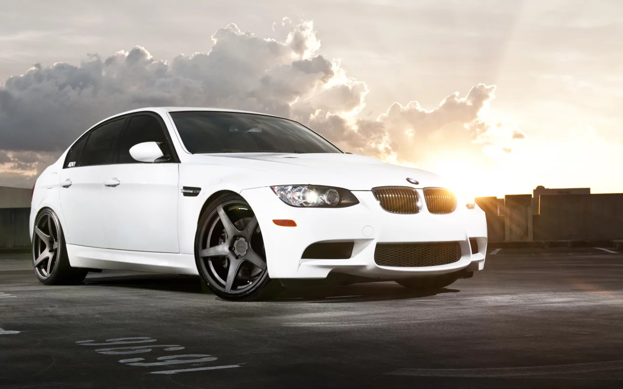 свет, облака, bmw