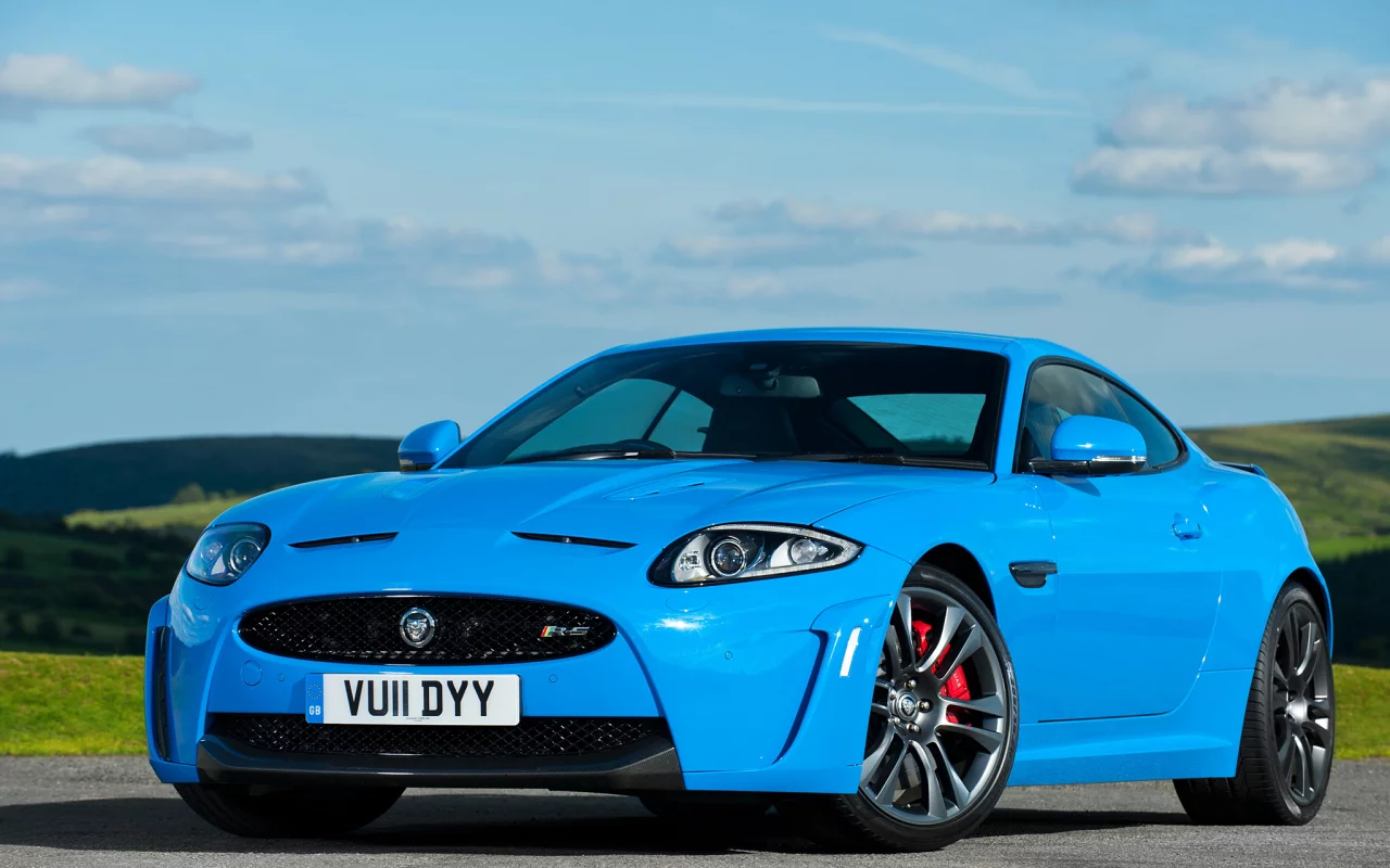 jaguar, облака, суперкар, небо, голубой, xkr-s, ягуар