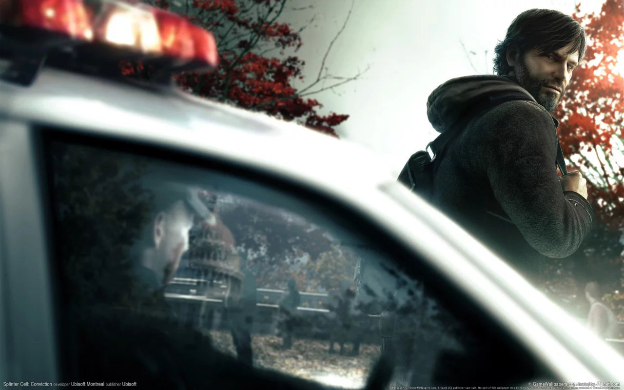 коп, sam fisher, conviction, ubisoft, montreal, splinter cell, машина, прохожие, сэм фишер