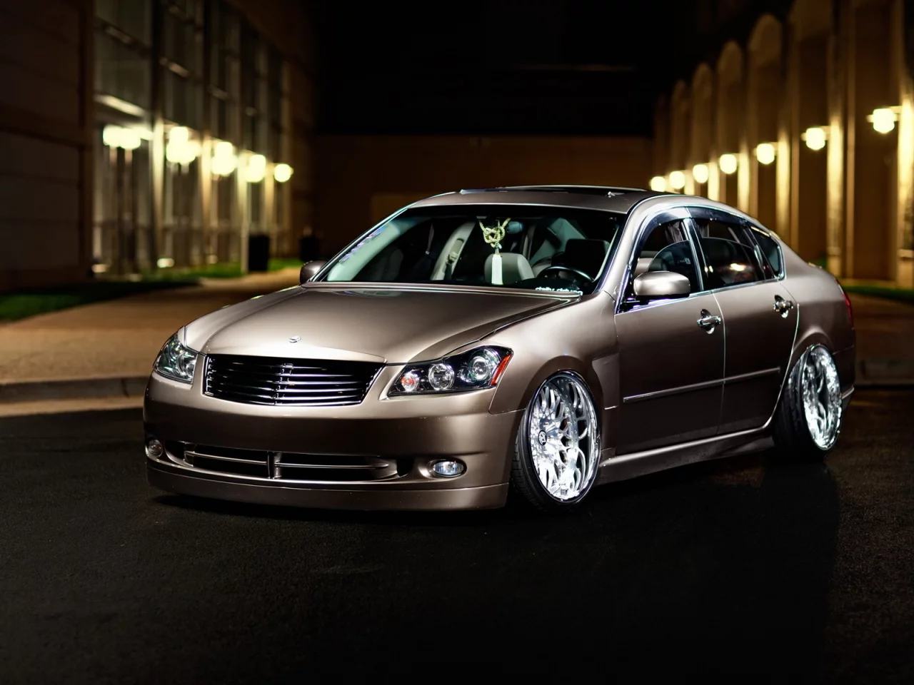 тюнинг, седан, инфинити, ночь, авто, infiniti, m45