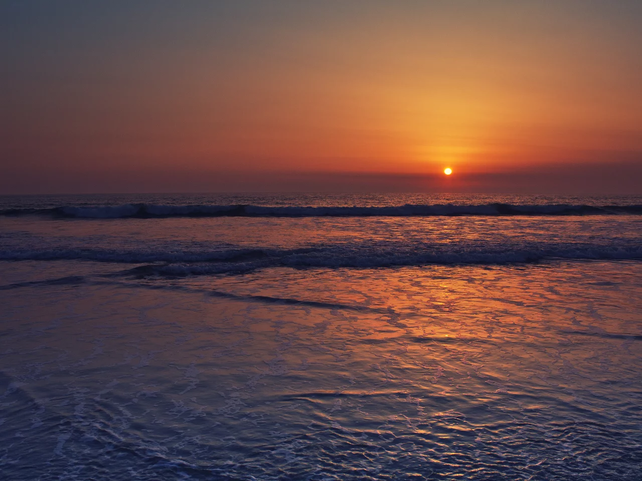 вода, закат, landscape, волны, побережье, море, сумерки, горизонт, лучи, пейзажи