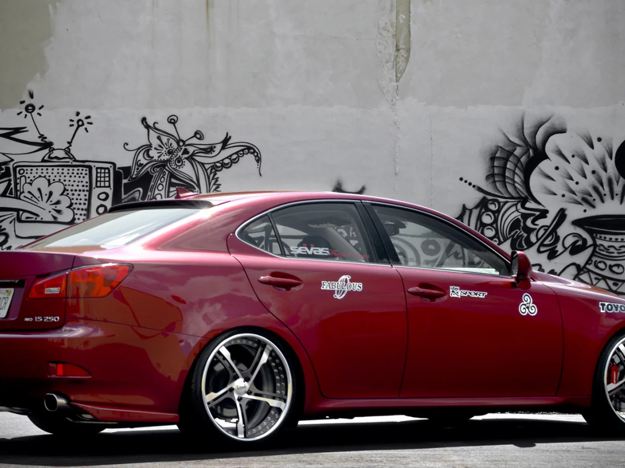 lexus, граффити, tuning, is250