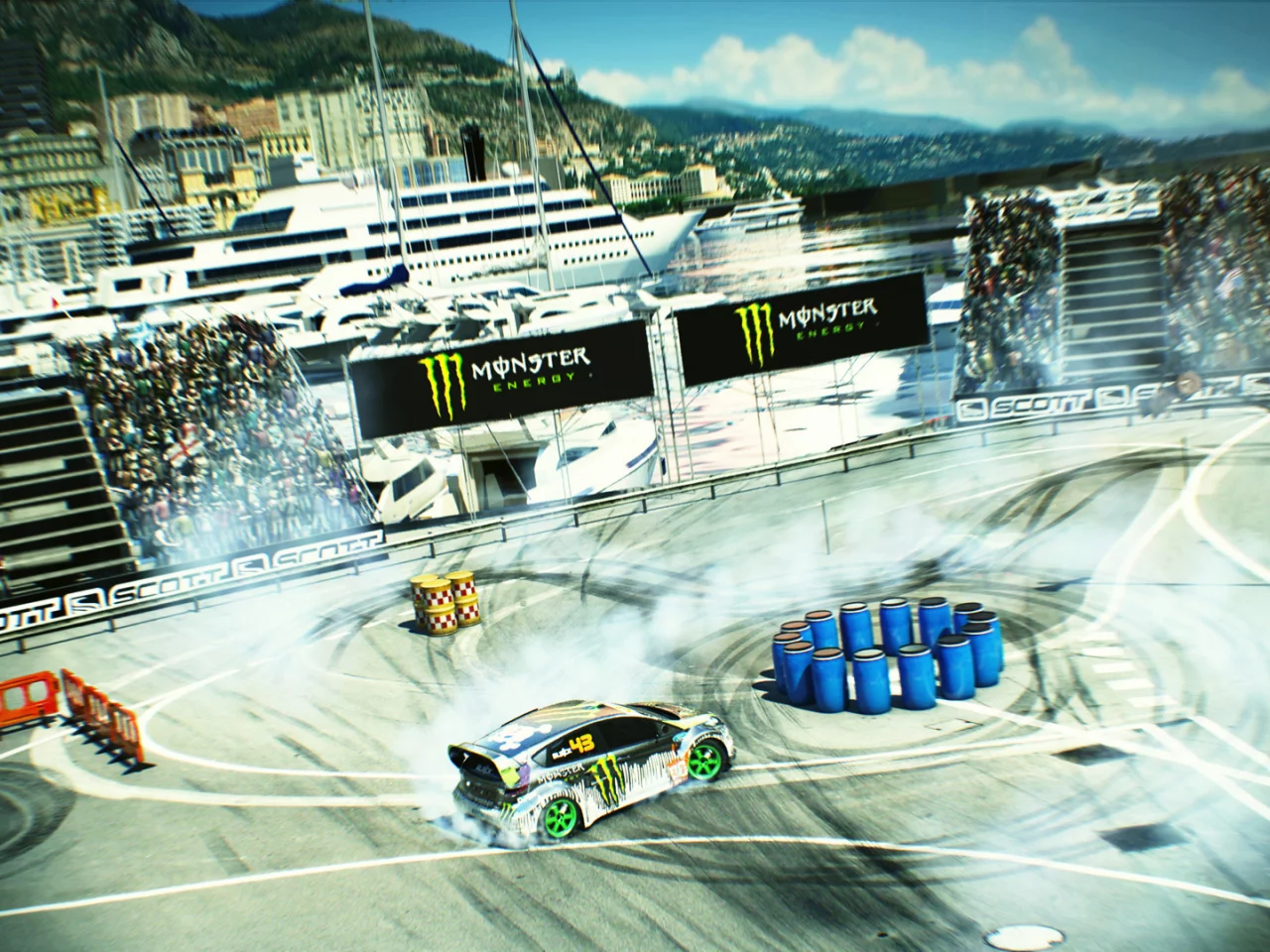 ford, monster energy, монте-карло, gymkhana, игра, game, dirt 3, стадион