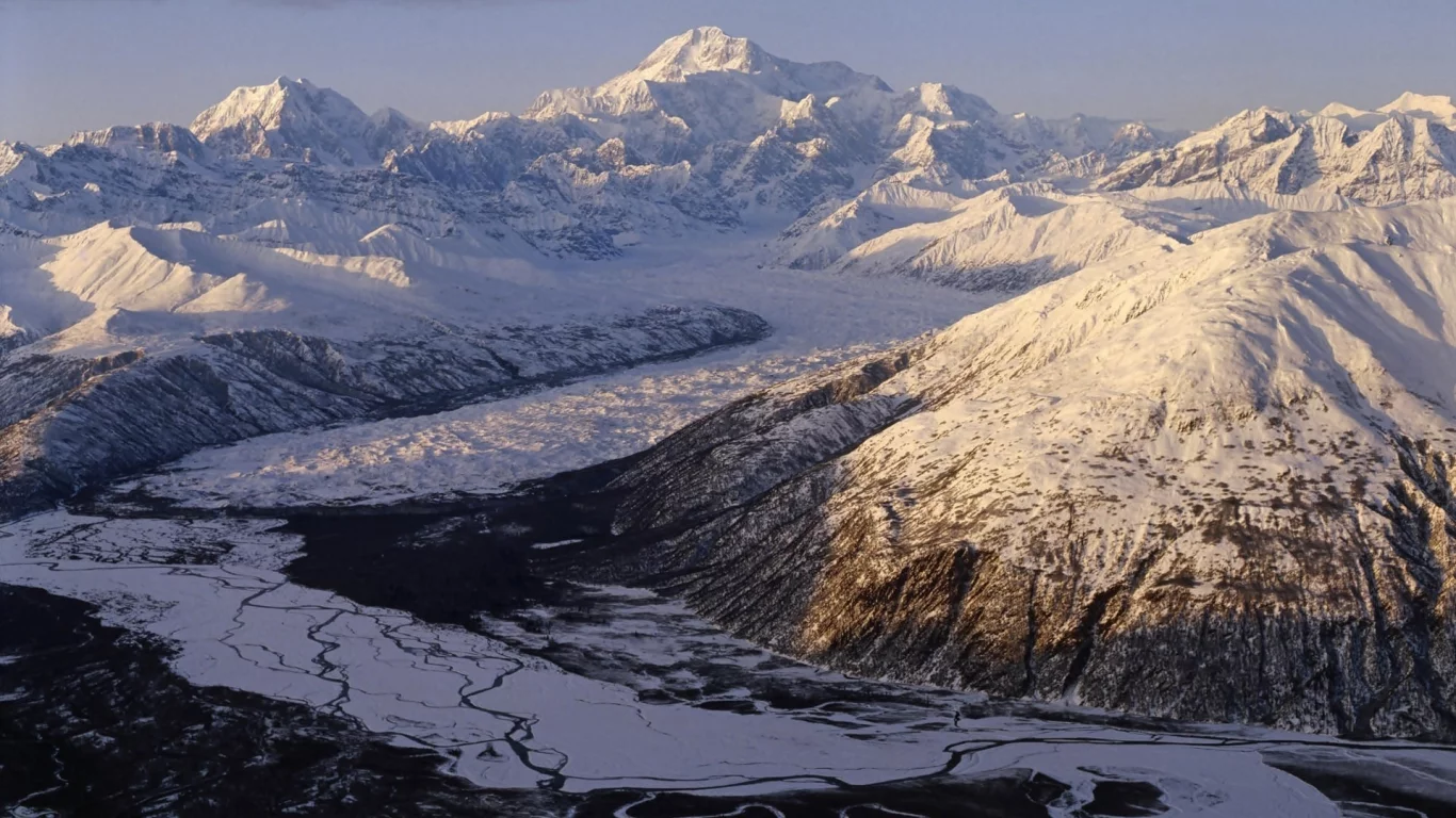 пейзаж, alaska, горы, зима, природа, горизонт, nature, аляска, снег