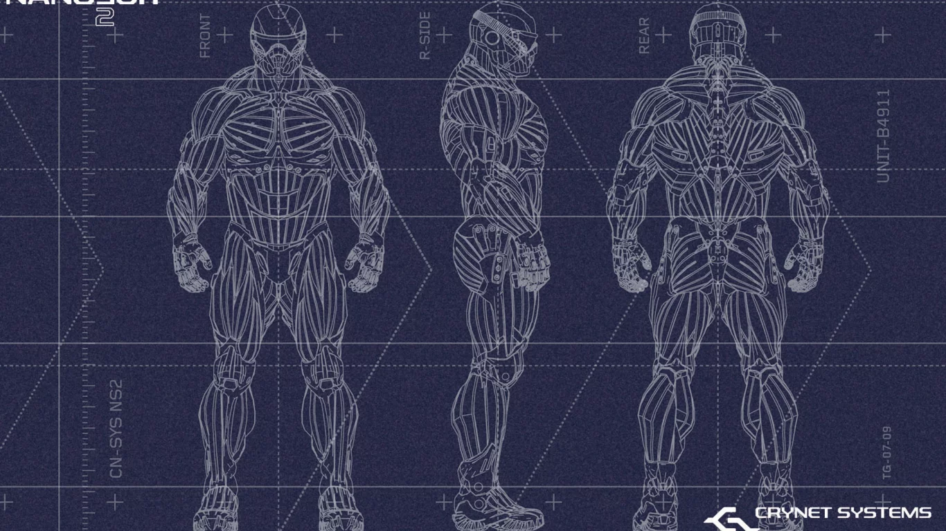 nanosuit, нанокостюм, чертёж, crysis 2