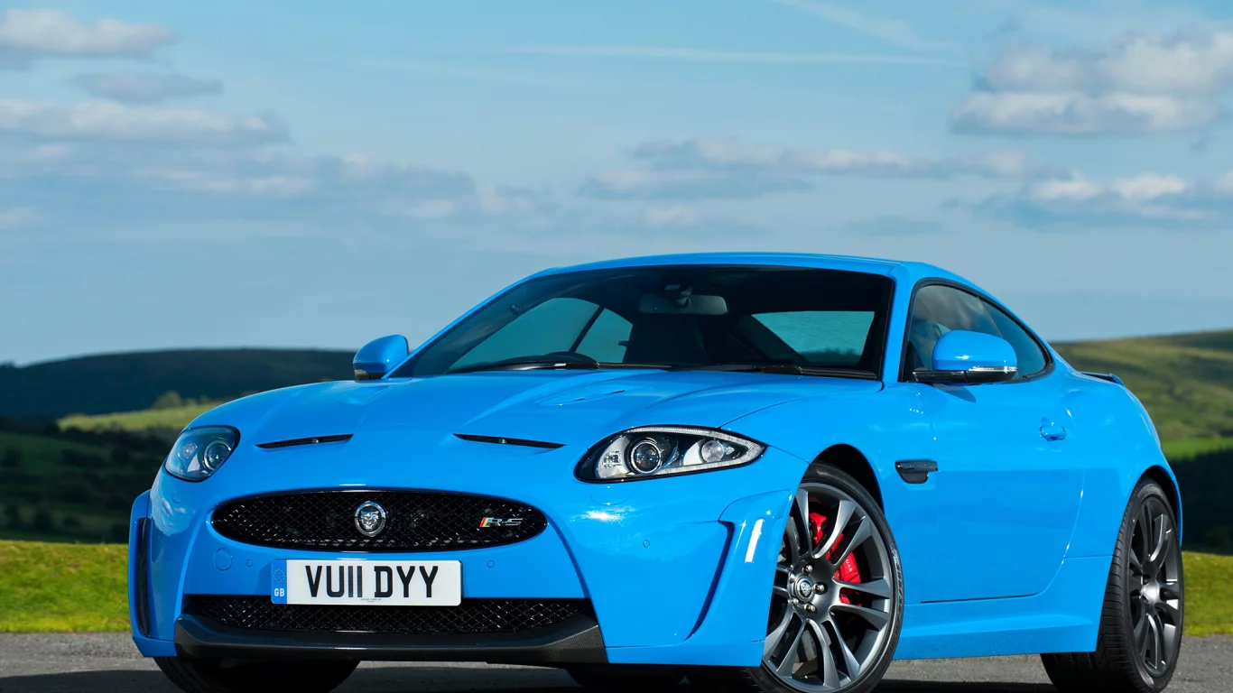 jaguar, облака, суперкар, небо, голубой, xkr-s, ягуар