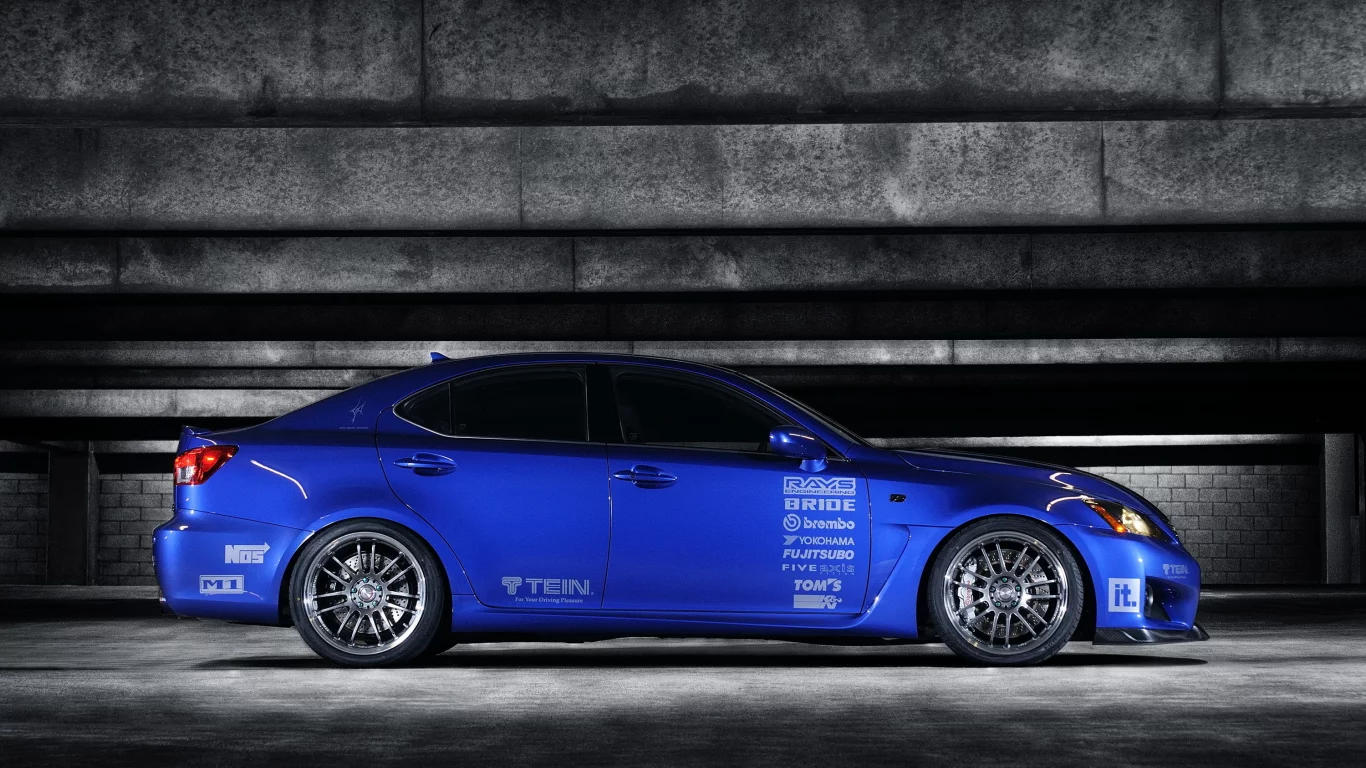 тюнинг, парковка, lexus, лексус, is-f, синий