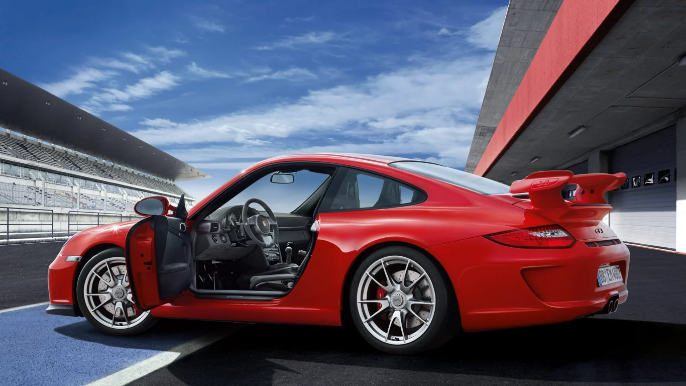 порше, porsche gt3, боксы, пит лэйн, трибуны