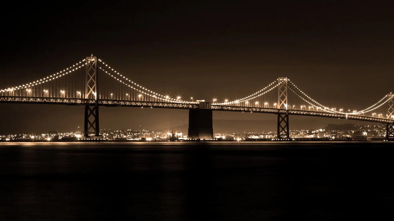 the bay bridge, san francisco, skyline