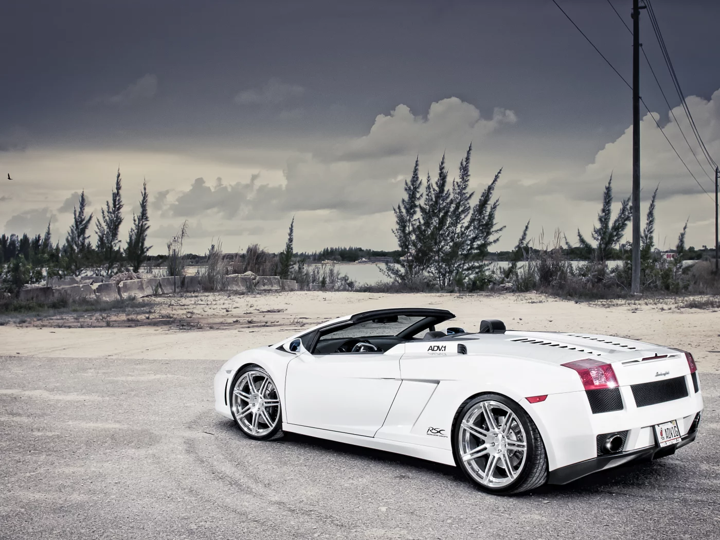 небо, gallardo, lamborghini, облака