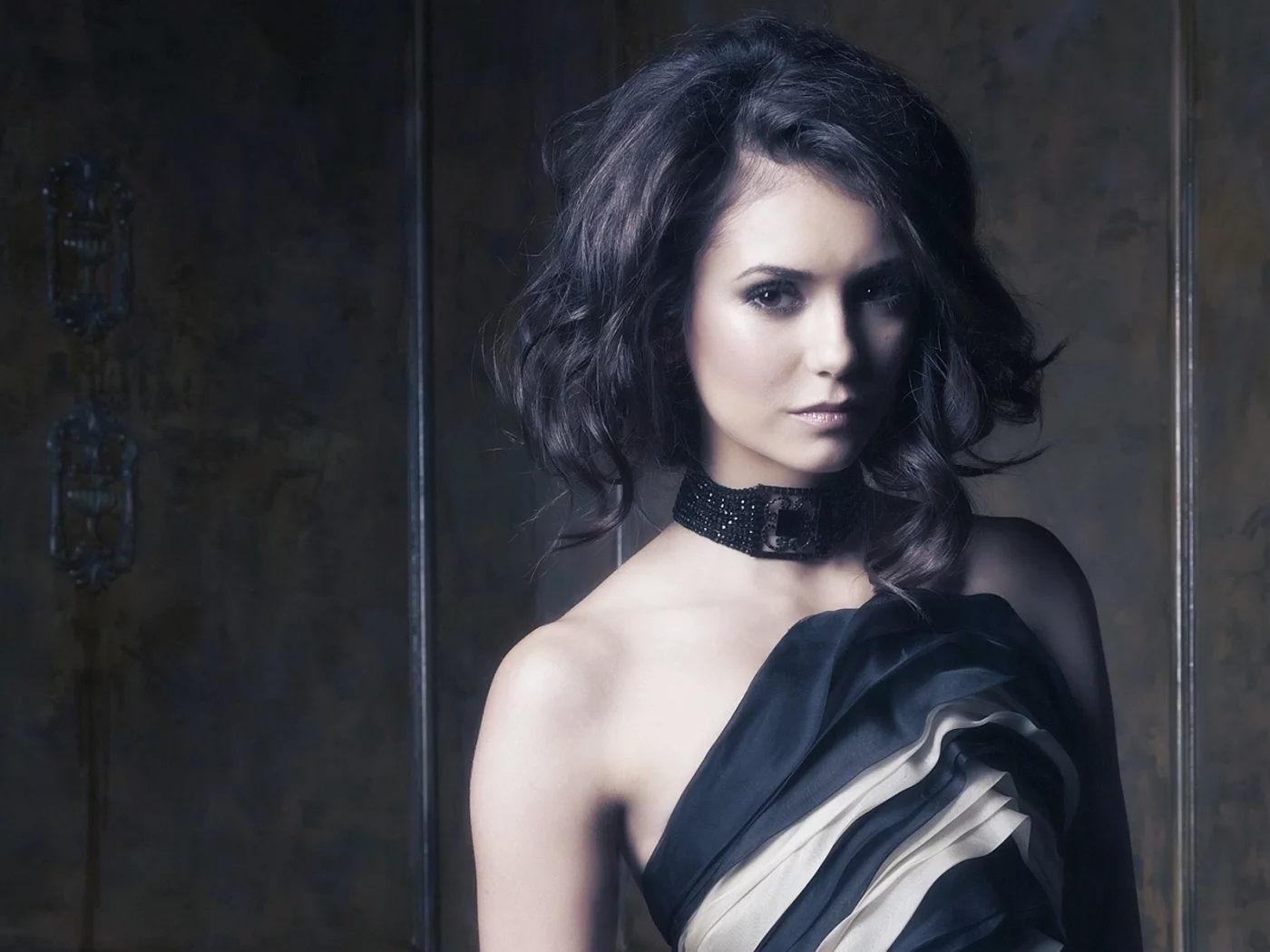 девушка, актриса, nina dobrev, платье, взгляд