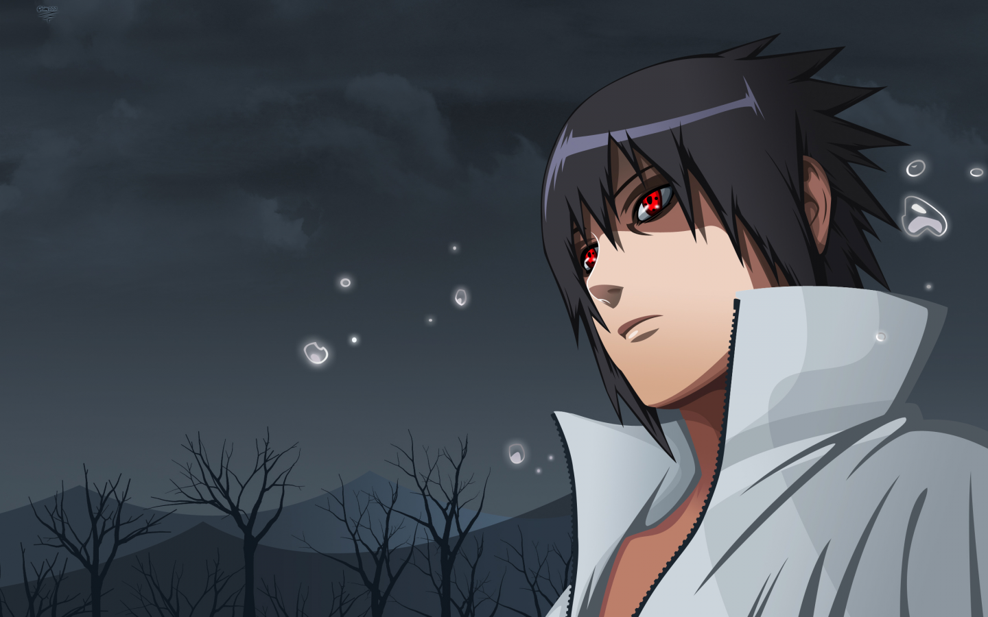 Картинка на рабочий стол uchiha sasuke, шаринган, naruto, наруто, учиха  саске, аниме 1440 x 900