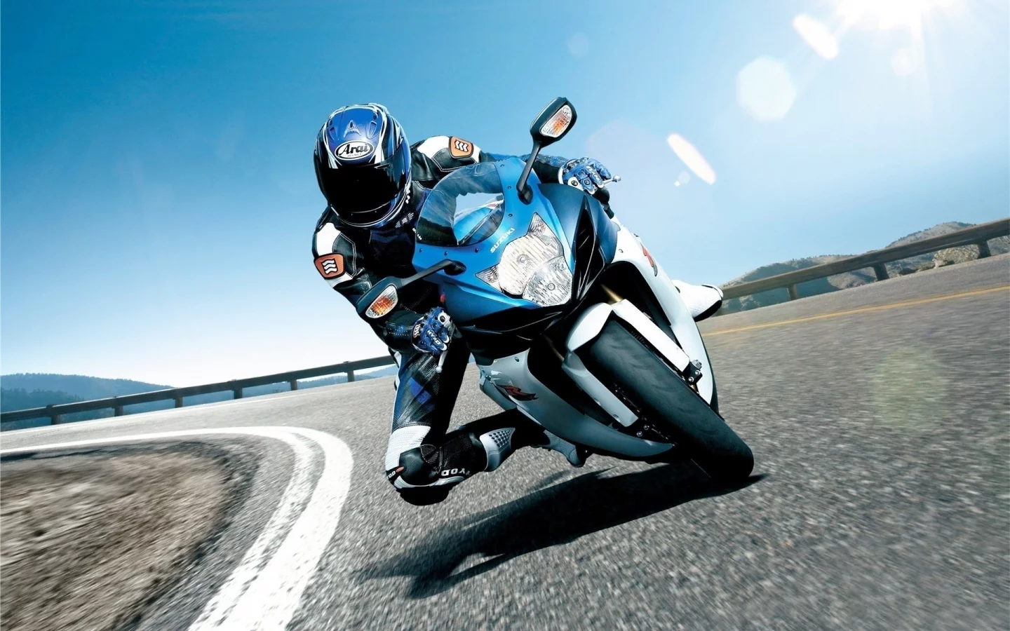 скорость, suzuki, мотоцикл, трасса, гонщик