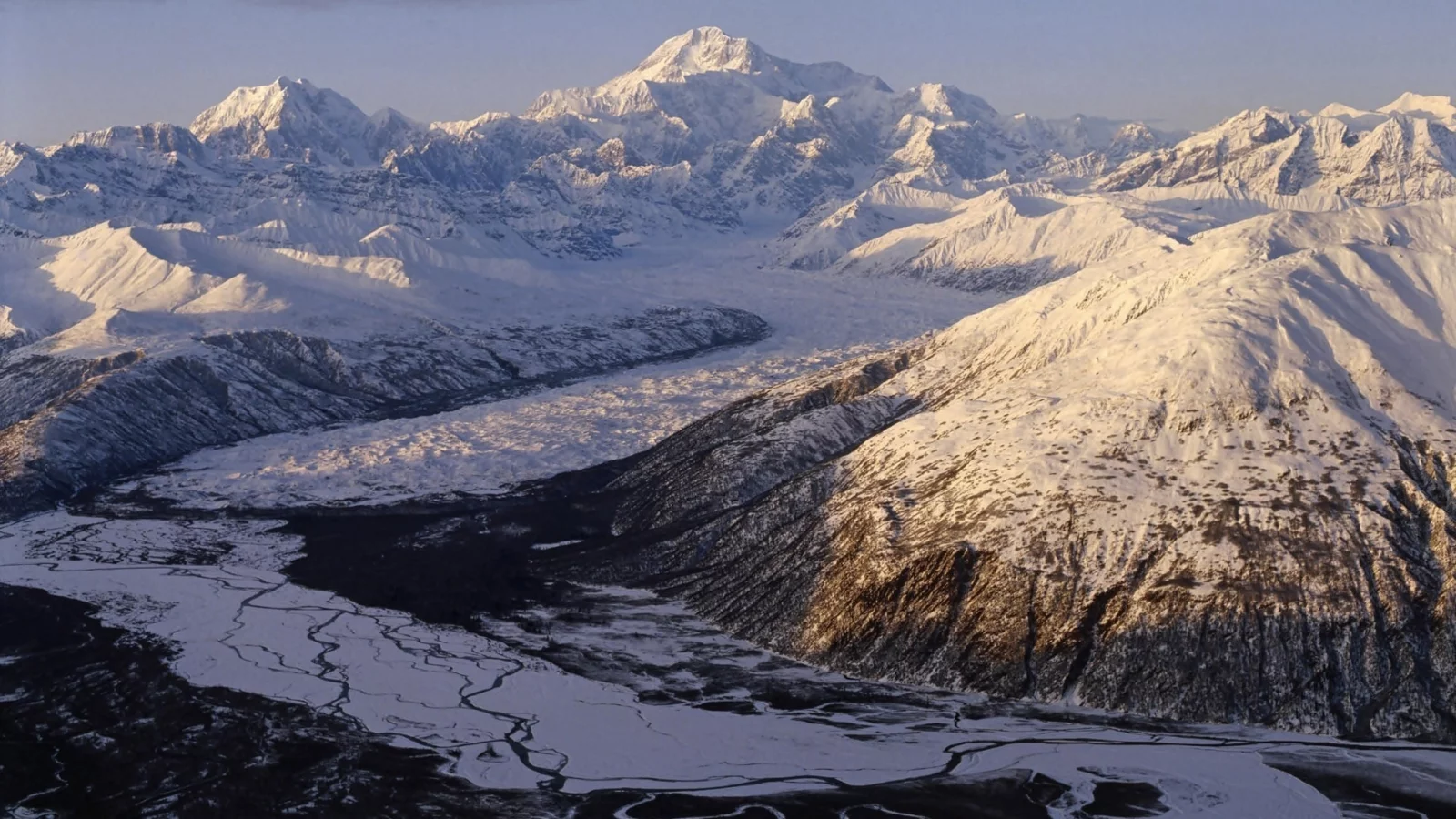 пейзаж, alaska, горы, зима, природа, горизонт, nature, аляска, снег