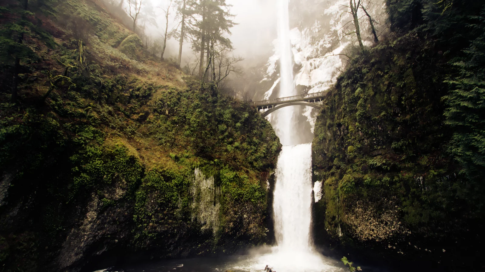 водопад, winter falls, зима, скалы