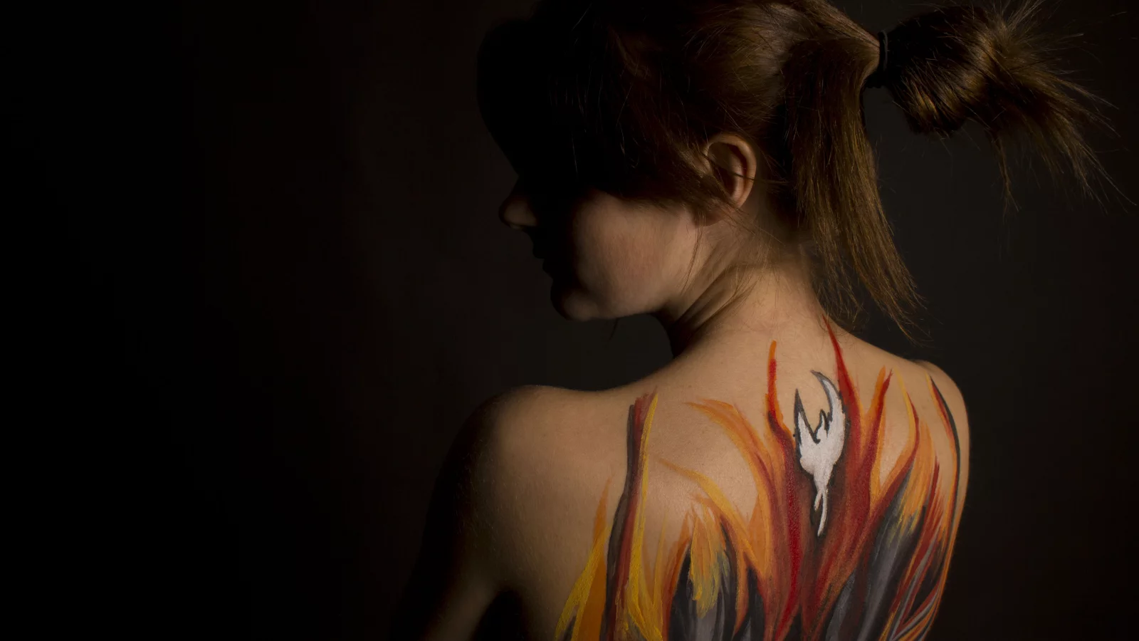 art, абстракция, рисунок, спина, девушка, body