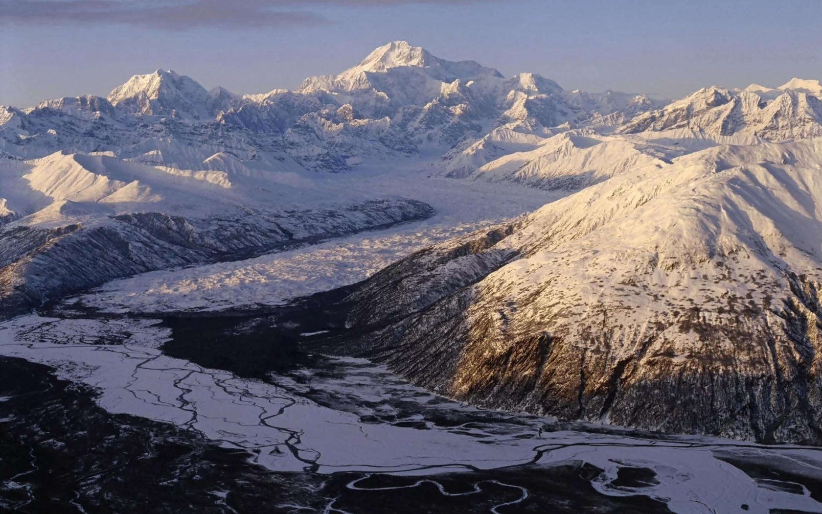 пейзаж, alaska, горы, зима, природа, горизонт, nature, аляска, снег