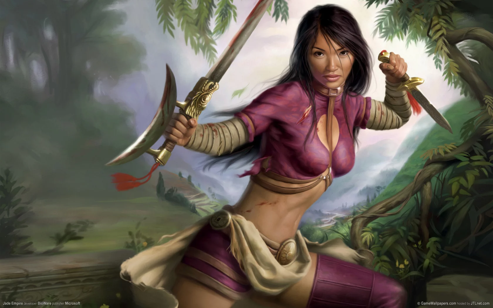 воин, красотка, bioware, jade empire, 2007, rpg, action, девушка