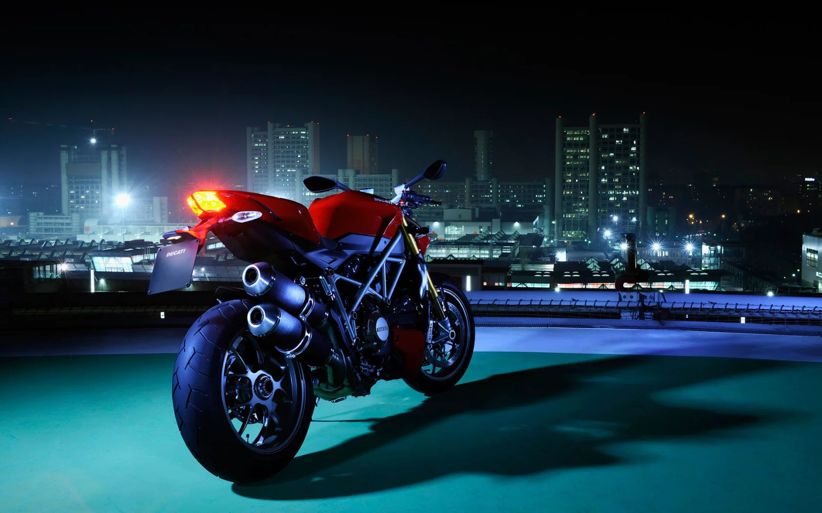 ducati, огни, ночь, город
