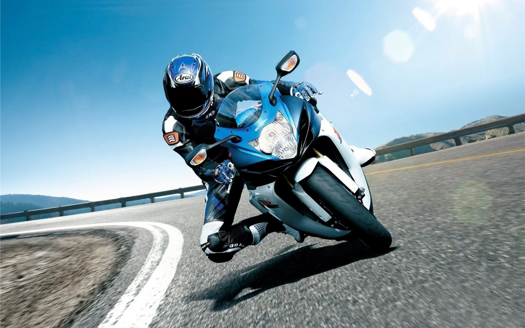 скорость, suzuki, мотоцикл, трасса, гонщик