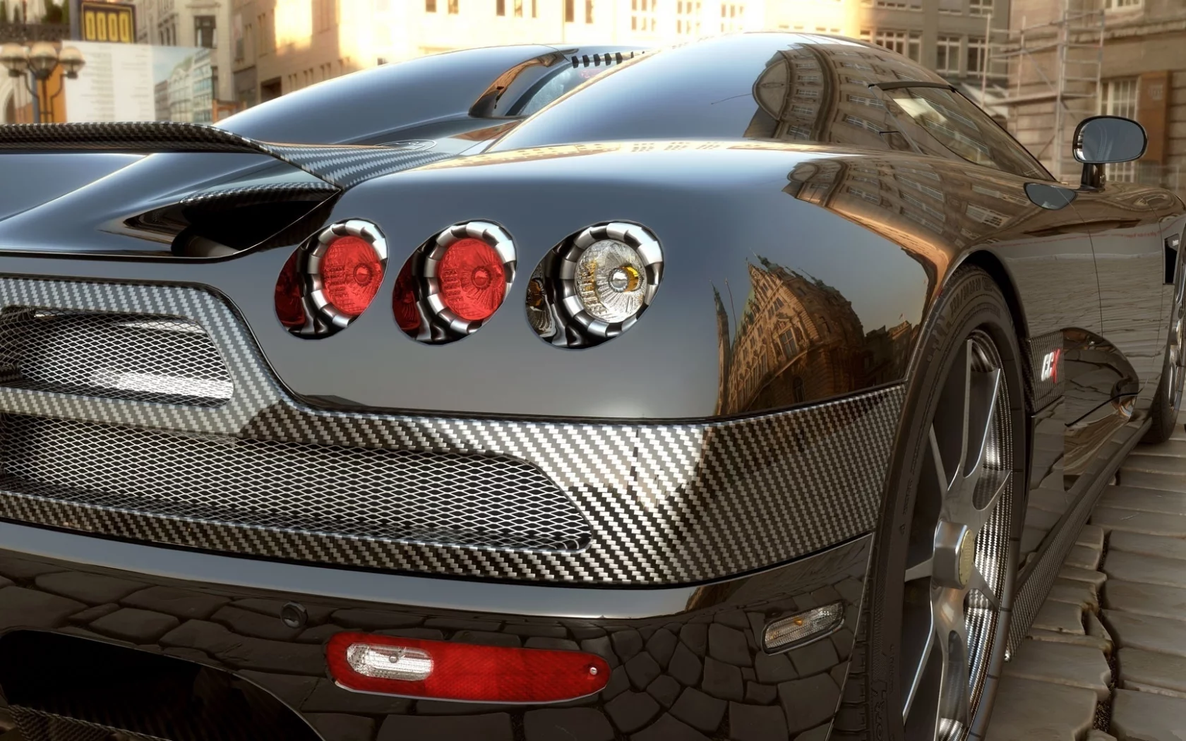 koenigsegg, black, ccx, карбон, фара, бампер