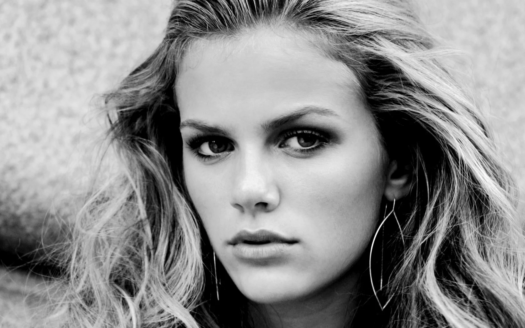 черно-белый, портрет, brooklyn decker, лицо, блондинка, модель
