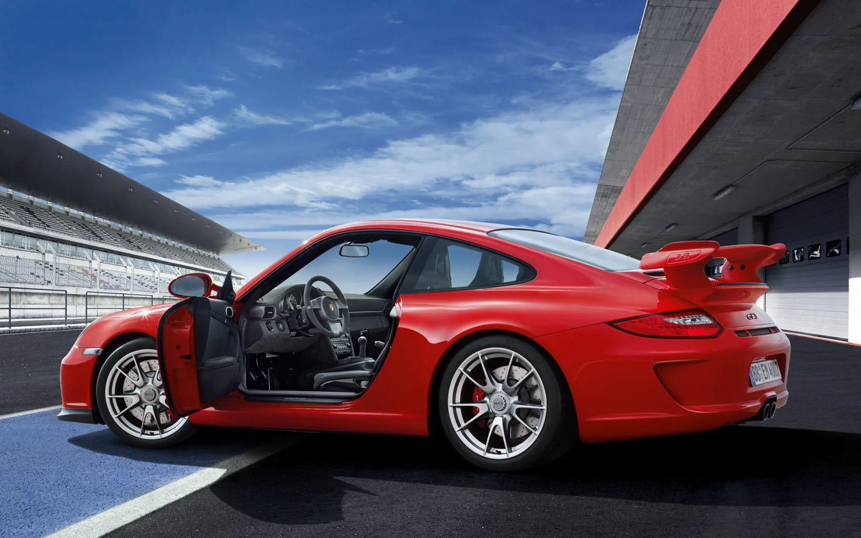 порше, porsche gt3, боксы, пит лэйн, трибуны