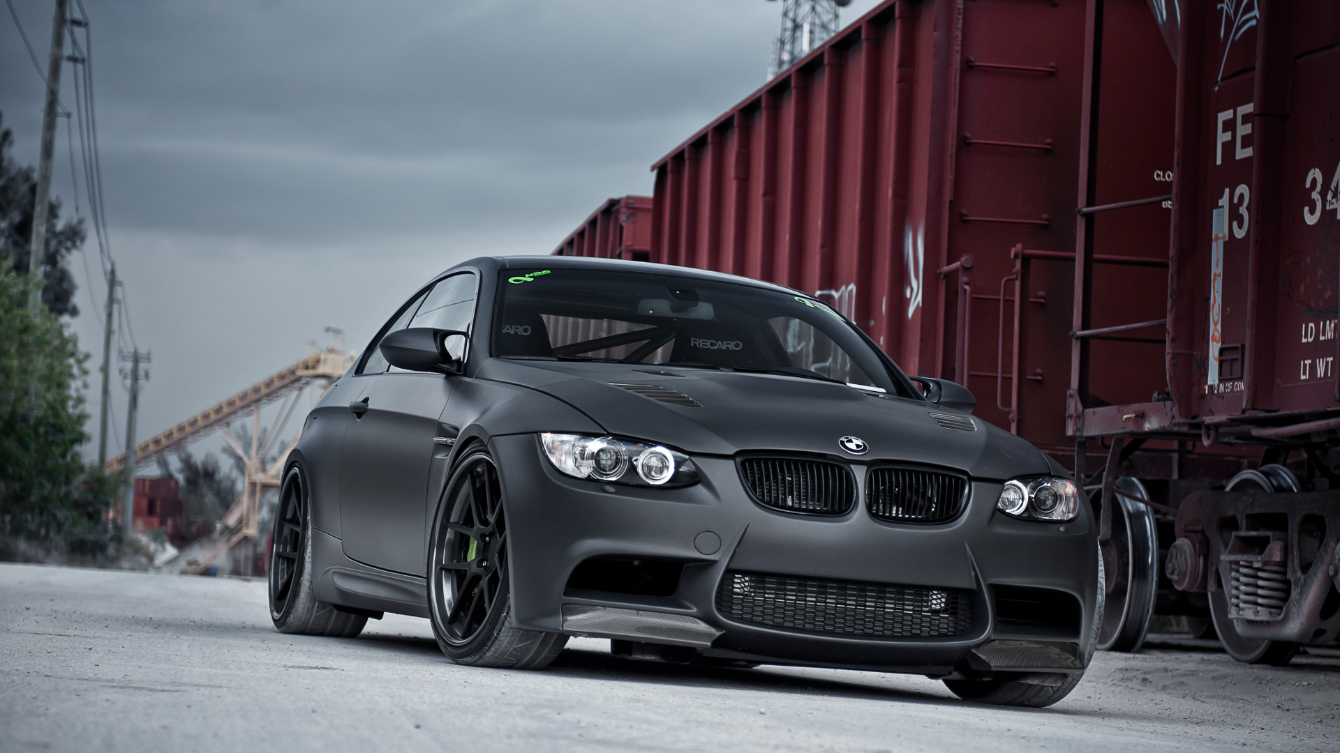 BMW m3 e92 Black 4k