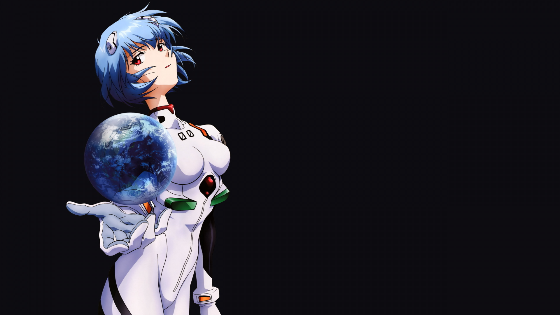 Картинка на рабочий стол nge, rei, земля, на ладони, rei, neon genesis  evangelion, evangelion, ayanami 1920 x 1080