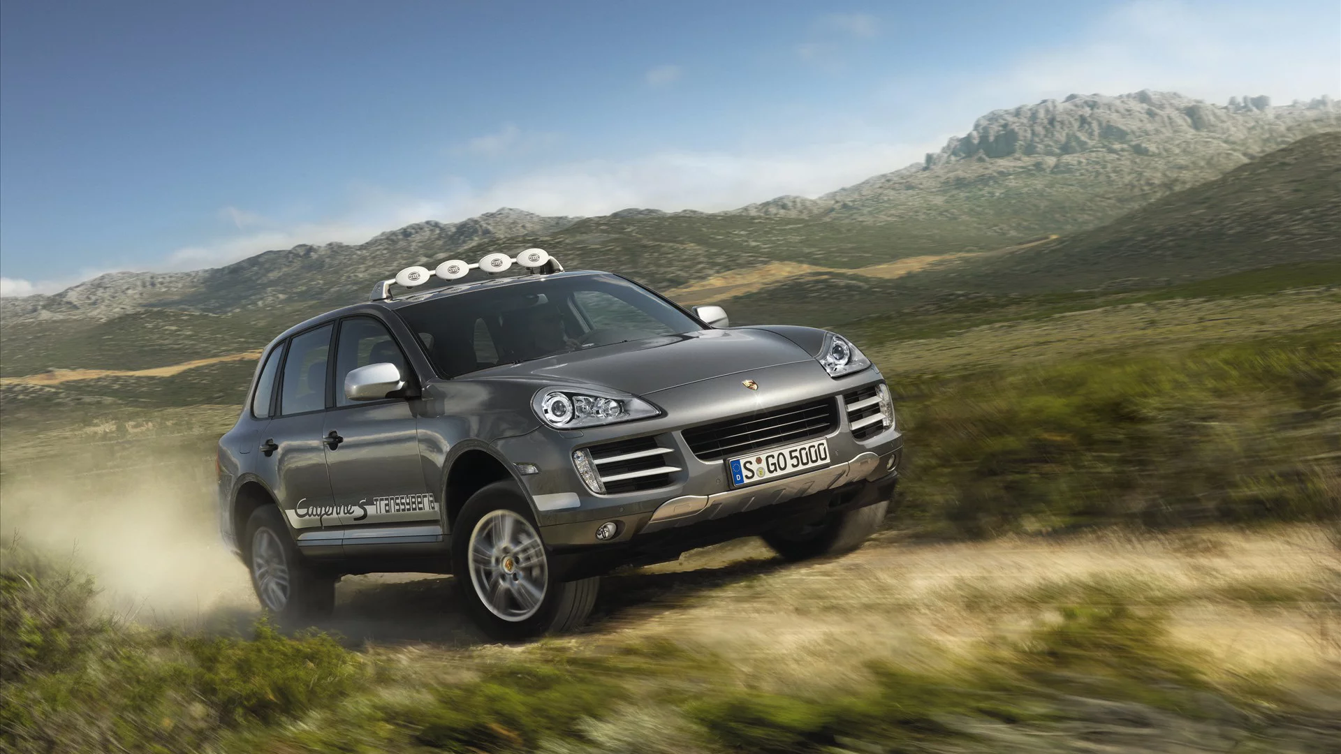скорость, небо, равнины, porche, transsyberia, cayenne s