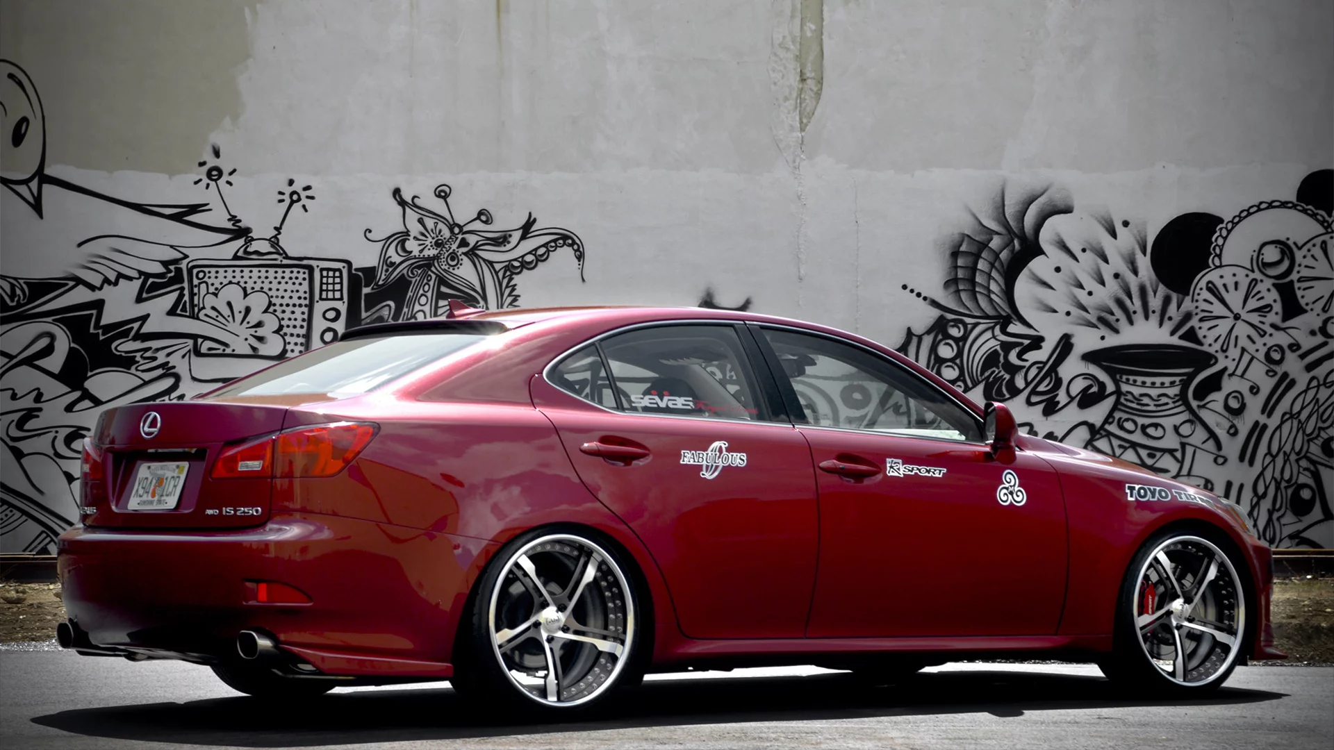 lexus, граффити, tuning, is250