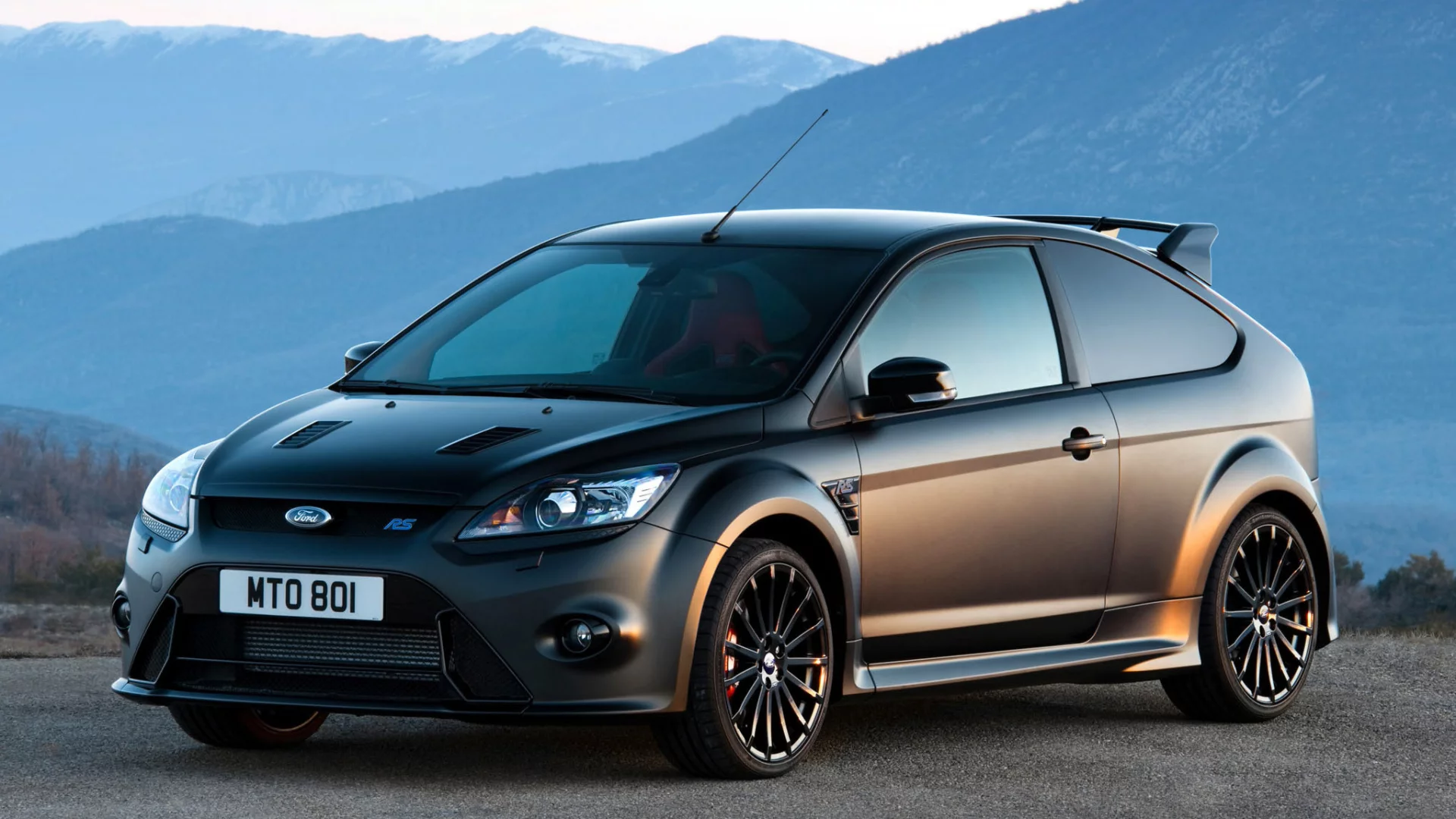 focus, ford, rs500, чёрный, горы, матовый
