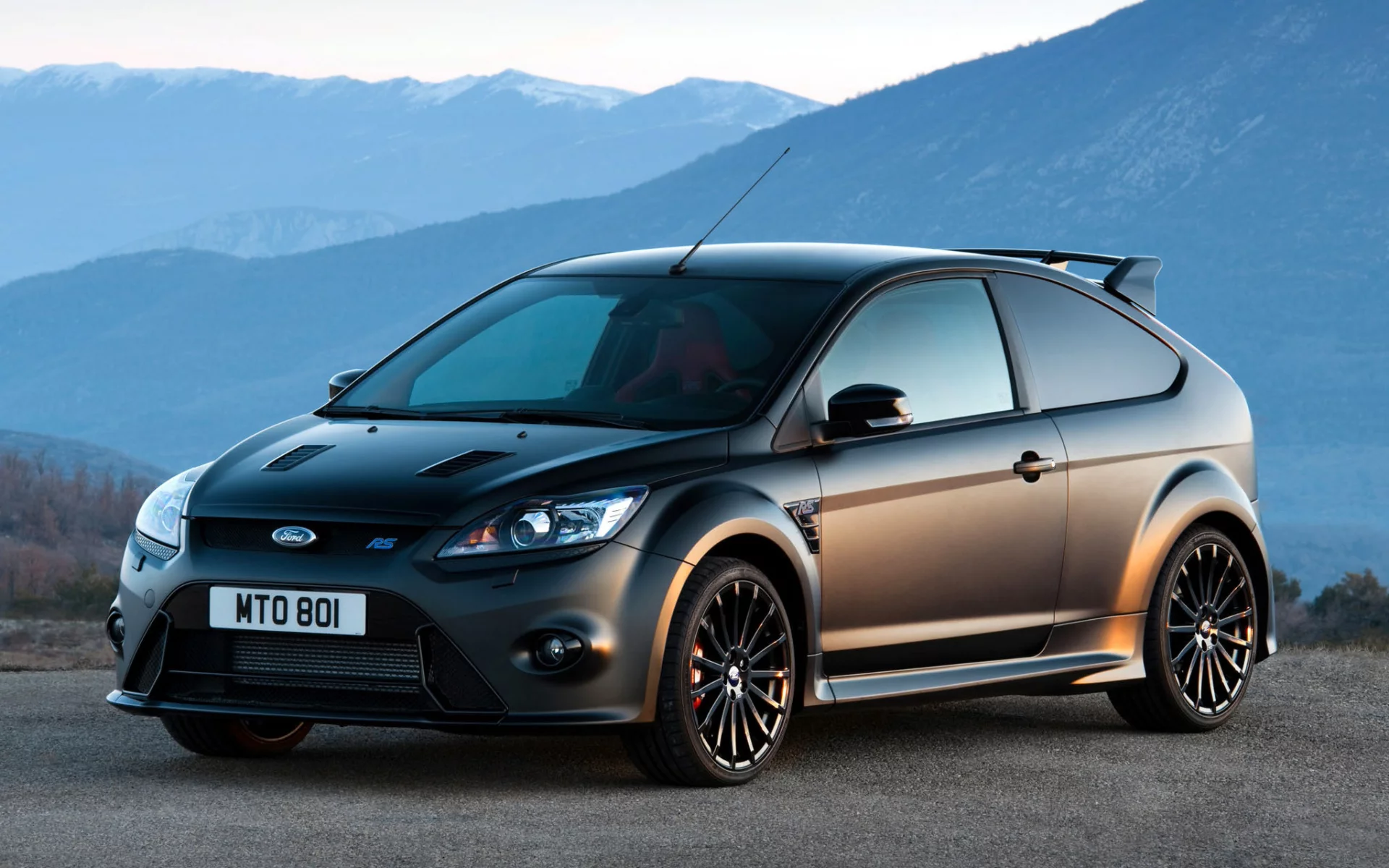 focus, ford, rs500, чёрный, горы, матовый