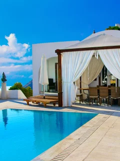 природа, море, дома, greece, santorini, пейзаж