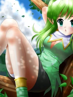 ilolamai, уши, листья, дерево, ветки, эльф, арт, elf, девушка