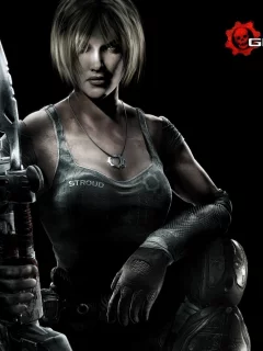 девушка, автомат, штыкнож, солдат, gears of war 3
