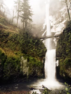 водопад, winter falls, зима, скалы
