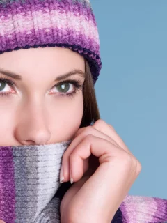 красивые, глаза, свитер, beautiful girl, девушка, взгляд, зелёные, шапочка