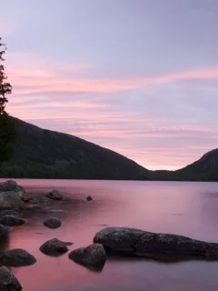 пейзаж, камни, горы, природа, nature, закат, небо, озеро, сиреневый