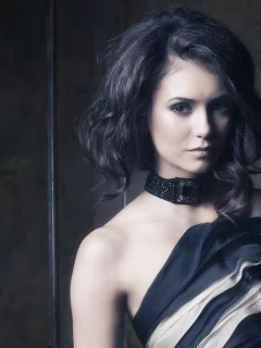 девушка, актриса, nina dobrev, платье, взгляд