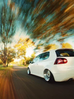 осень, дорога, gti, vw, mkv