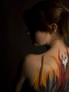 art, абстракция, рисунок, спина, девушка, body