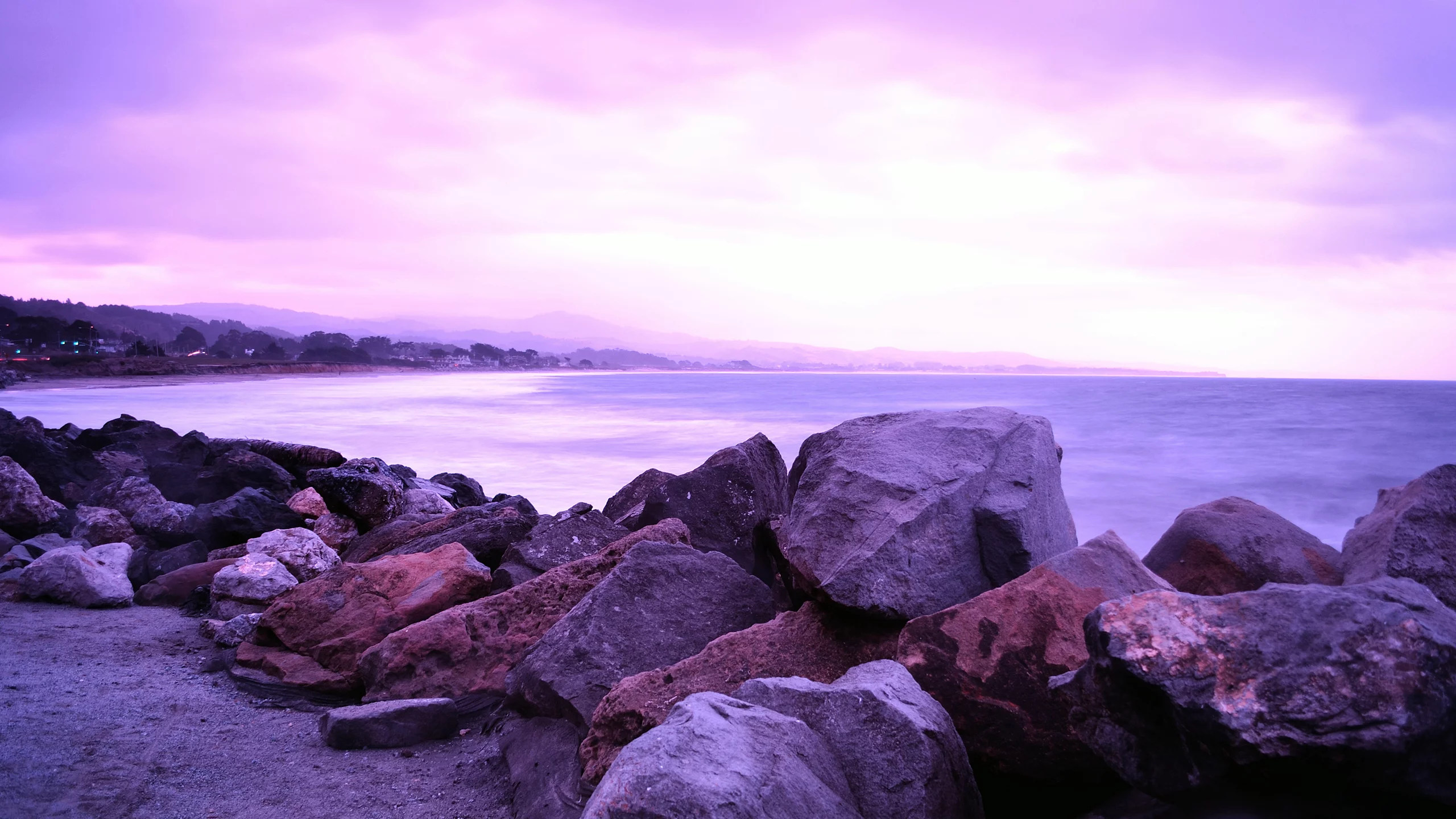 bay, stones, берег, камни, landscape, пейзаж, бухта, облака, океан, clouds, shore, water, 2560x1600, rocks, nature, вода, ocean, скалы, sky, небо, природа